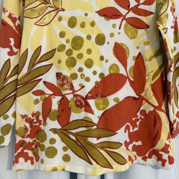 Soft Surroundings Desert Sage Floral Knit Top Lightweight Women’s Small - Picture 8 of 9